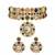 Multicolor semi precious stone moissanite choker set