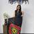Black satin mirror work printed saree