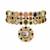 Multicolor semi precious stone moissanite choker set