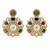 Multicolor semi precious stone moissanite choker set