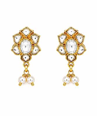 Gold plated handcrafted jadau kundan choker set 5