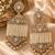 Gold plated jadau pearl tassel statement earrings