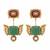 Sage green handmade kundan statement earrings