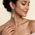 Gold plated ivory semi precious dual stone drop earrings