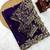 Dark-purple silk blend sequins work embroidered saree