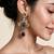 Multicolor semi precious stone statement drop earrings