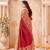 Red silk blend zari woven woven saree