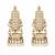 Gold plated jadau pearl jhumka statement earrings