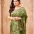 Green silk blend zari woven woven saree