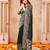 Black silk blend zari woven woven saree