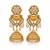 Gold plated kundan pearl jhumka earrings
