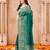 Dark-green silk blend bangalore silk woven saree