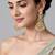 Gold plated jadau pearl statement earrings