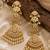 Gold plated jadau pearl statement earrings