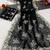 Black silk blend sequins work embroidered saree