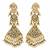 Gold plated jadau pearl statement earrings