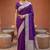 Purple silk blend banarasi silk woven saree