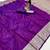 Purple silk blend banarasi silk woven saree