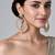 Gold plated jadau pearl embellished hoop earrings
