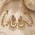 Gold plated pearl kundan chandbali earrings with ear chains