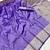 Lavender silk blend banarasi silk woven saree