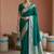 Dark-green silk blend banarasi silk woven saree
