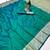 Dark-green silk blend banarasi silk woven saree