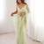 Light-green net sequins work embroidered saree