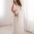 White net sequins work embroidered saree