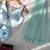 Light-blue net sequins work embroidered saree