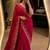 Red tissue zari work embroidered saree