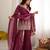 Burgandy Color Designer Kurti Suit Set With Dupatta Wedding Wear Suit Set 