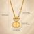 Anti-Tarnish Golden Elegance Charm Neck Chain with Sparkling Crystal Bar and Textured Pendant