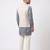 A loyal white cutdana embroidered nehru jacket