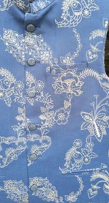A loyal premium floral embroidered art silk nehru jacket with resham and sequin work 3