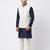  a loyal white self-woven sequin art silk sleeveless mandarin collar men's nehru jacket