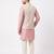 A loyal champagne beige and dusty pink art silk resham zari & sequin embroidered nehru jacket for men