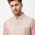 A loyal champagne beige and dusty pink art silk resham zari & sequin embroidered nehru jacket for men