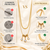 Anti-Tarnish Golden Double-Layer Neck Chain with Elegant Crystal Drop Charms – Modern Luxury Jewellery