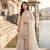 Champagne beige fendy embroidered kurti palazzo set