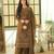 Mustard olive georgette sequin embroidered palazzo suit set
