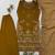 Mustard olive georgette sequin embroidered palazzo suit set