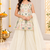 White floral embroidered georgette kurti palazzo suit set for girls