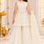 White floral embroidered georgette kurti palazzo suit set for girls