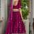 Mesmerizing Pink Chinon Silk Sequins Embroidered Indian Latest Designer lehenga choli