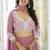 Bewitching Light Pink Faux Georgette Sequins, Thread Embroidered Work With Moti Lace Indian Latest Design lehenga choli