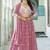 Bewitching Light Pink Faux Georgette Sequins, Thread Embroidered Work With Moti Lace Indian Latest Design lehenga choli