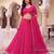 Appealing Pink Soft Georgette Zari and Cording Lacework with Leheriya Print Indian Latest Designer lehenga choli