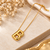 Anti-Tarnish Golden BB Pendant Neck Chain – Chic, Minimalist & Timeless Statement Jewellery for Everyday Elegance