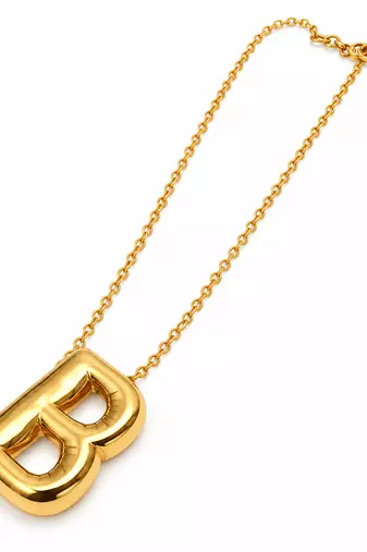 Anti-Tarnish Golden BB Pendant Neck Chain – Chic, Minimalist & Timeless Statement Jewellery for Everyday Elegance